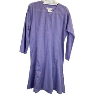 Crabtree & Evelyn Lightweight Violet Tunic Long Shirt or Sleep Shirt